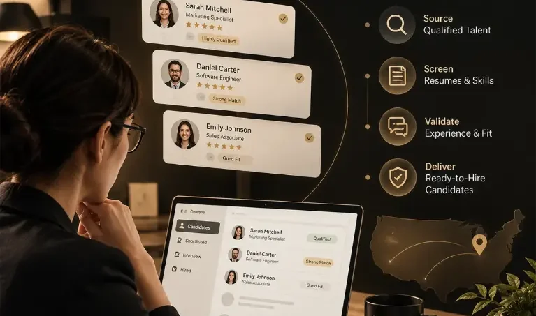 Candidate screening services for US small business hiring teams