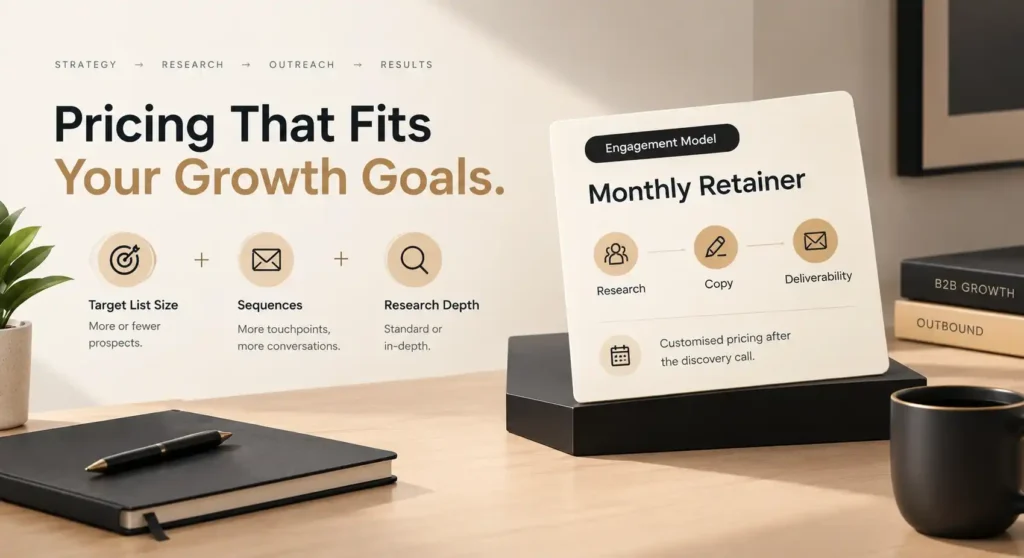 Cold email outreach agency pricing and monthly retainer engagement model