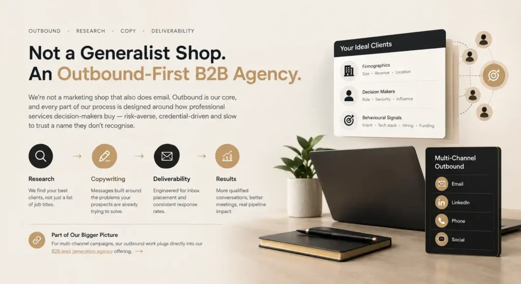 B2B digital marketing agency outbound-first strategy for lead generation