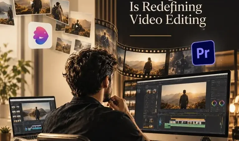 Editor comparing Invideo Editor and Adobe Premiere Pro for agentic AI video editing workflows